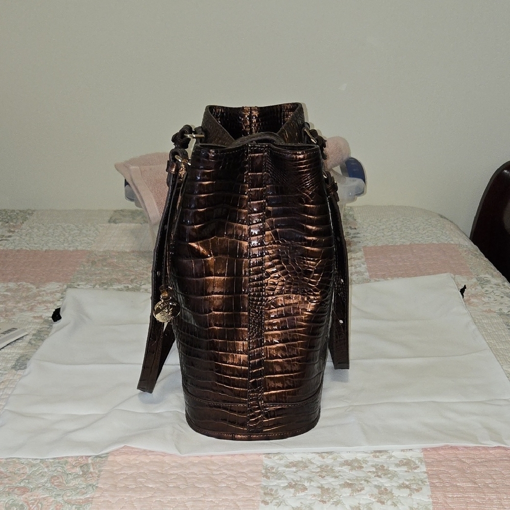 NWT BRAHMIN FIORA SHOULDER BAG IN GANACHE OMBRE MELBOURNE. - Picture 9 of 16